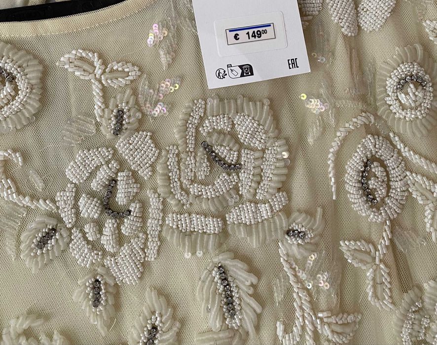 Rochie deosebită cu mărgele Zara Limited Edition, nouă, mărimea M