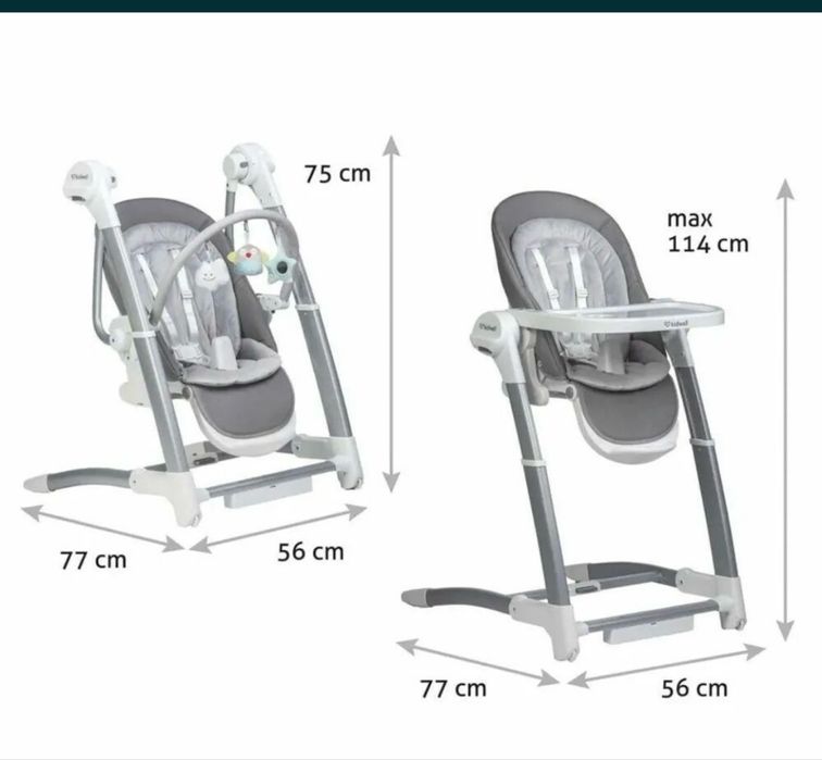 Продам качалку + стул для кормления 2 в 1