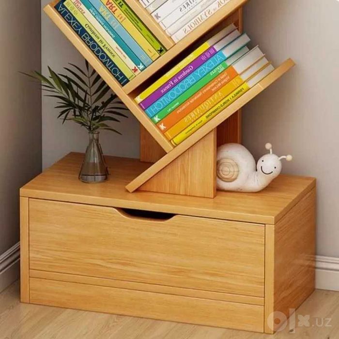 Книжная полка, напольный книжный шкаф в стиле ретро