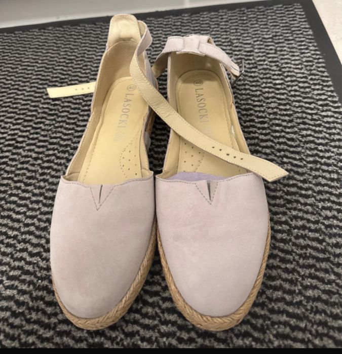 Espadrile din piele întoarsă