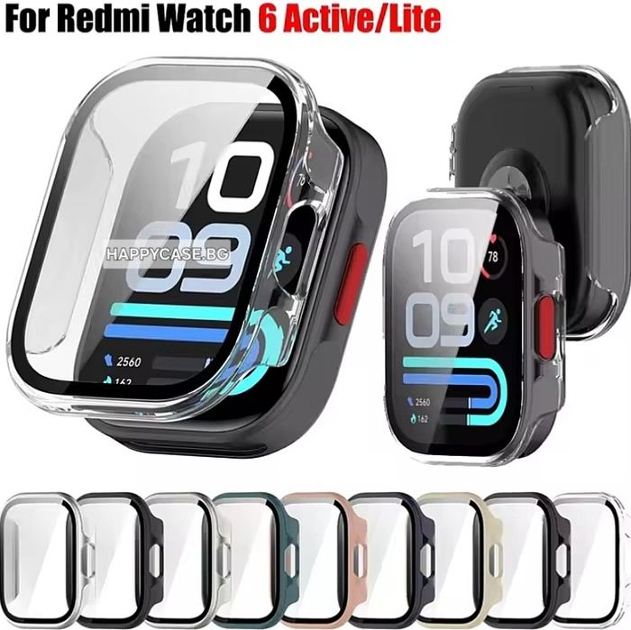 Xiaomi Redmi Watch 6 Active / 6 Lite / 360° Твърд пластмасов кейс с вграден протектор за екран