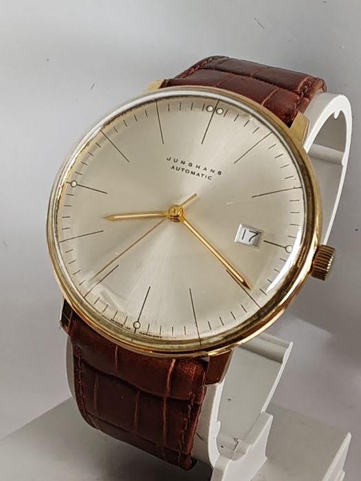 Ceas Junghans Max Bill Automatic Placat cu aur 38 mm Funcționează impecabil!