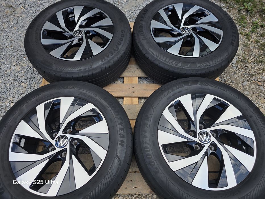 Лети джанти 16ки 5х112 VW + летни гуми 215/60/16 GoodYear