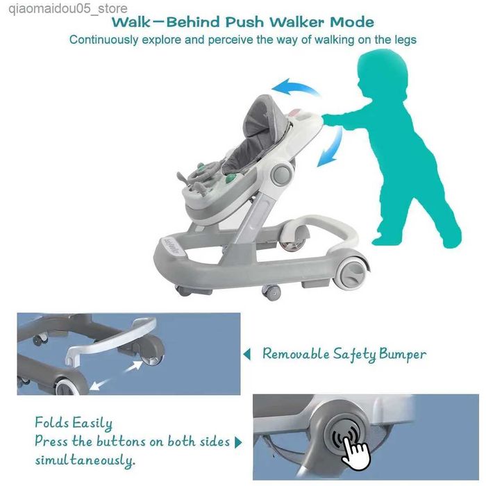 Проходилка и уокър 2в1 Round baby walker