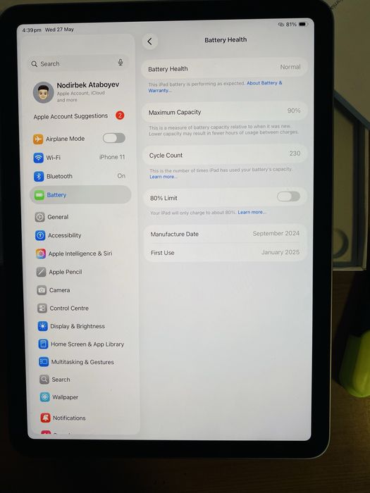 Ipad Air 11-inch M2 chip 128 GB LL/A