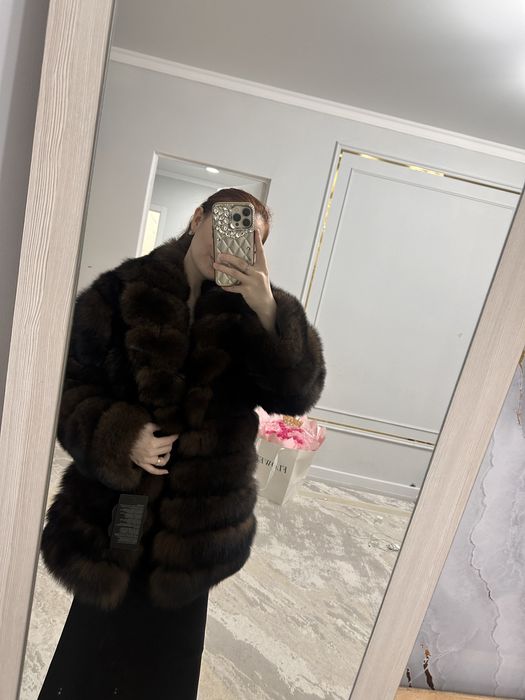 Шуба натуральный песец
