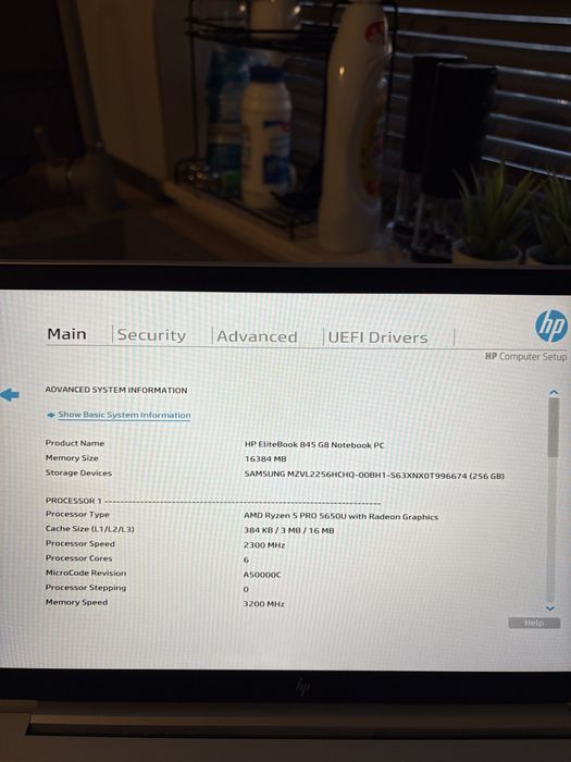 HP Elitebook 845 G8 AMD Ryzen 5 Pro 5650u 16GB 256GB Win 11 Pro