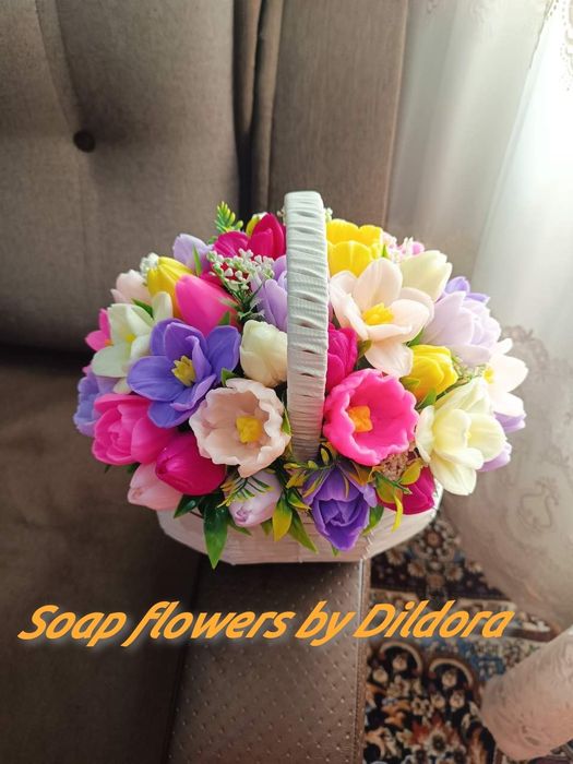 Цветы из мыло, совунли гуллар 60 000 дан бошланади