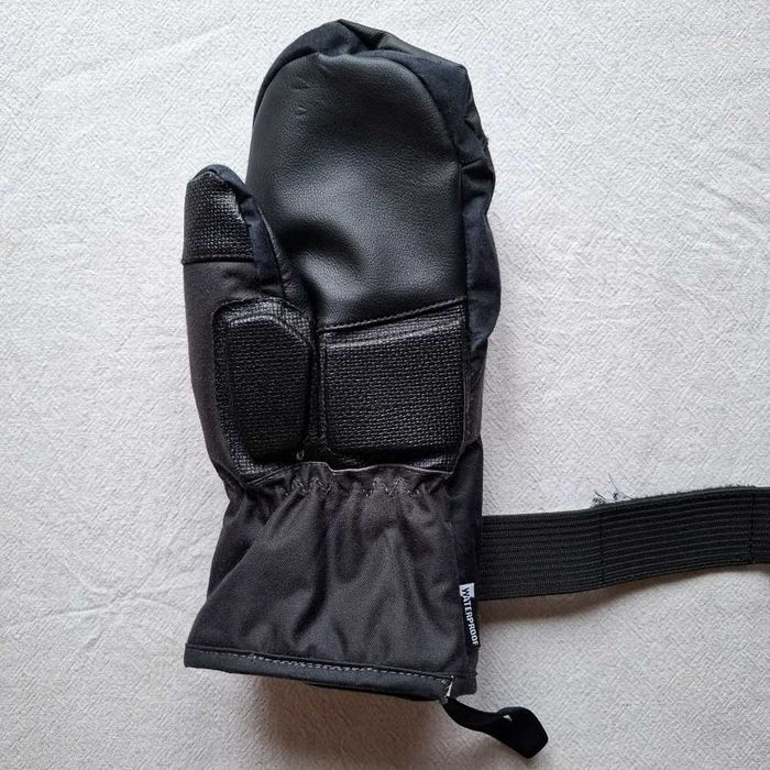 Mănuși snowboard Decathlon SNB500 Protect Negru-Portocaliu Copii