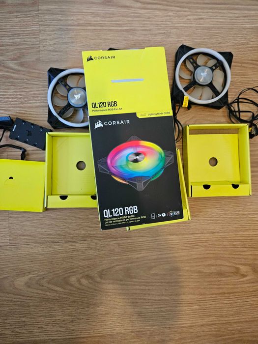Kit 3 Ventilatoare Corsair iCUE QL120 RGB Black, 120mm, 3 bucati