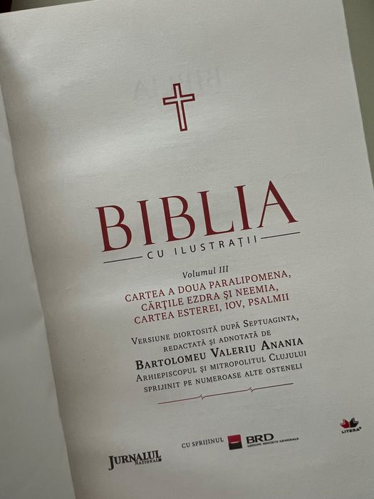 Biblia cu Ilustrații | Bartolomeu Valeriu Anania | Vol. I, II, III, IV, V | NOU