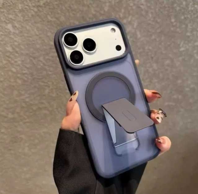 Husa de protectie cu MagSafe si Suport Birou Pliabil pentru iPhone 16 Pro