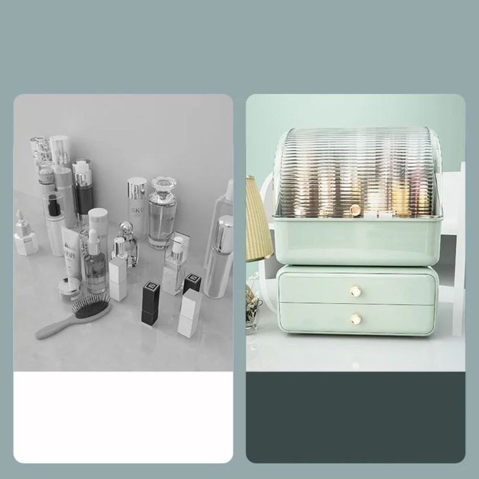 Косметический органайзер с тремя уровнями хранения