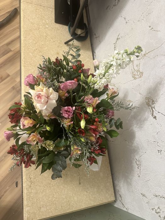 Букет в коробке.