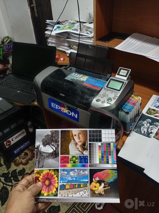 Epson 320 juda tezkor 6 ta rangli printer zaprafka tola ishga tayyor