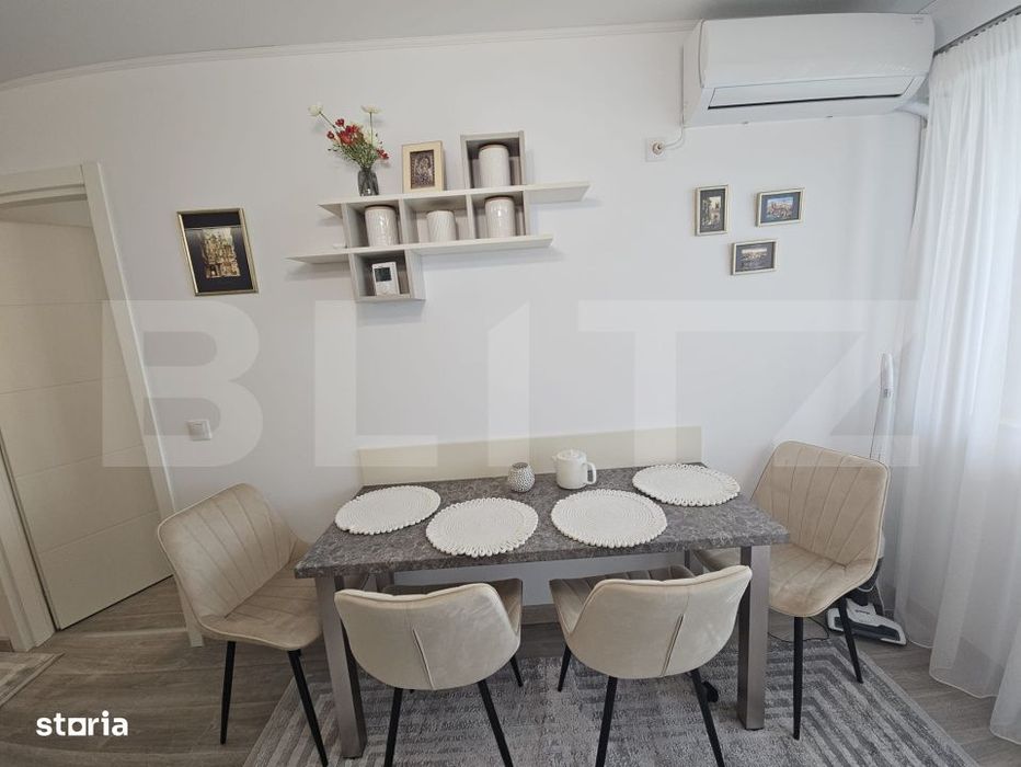 Apartament 2 camere, 44 mp,  mobilat complet, zona Copou