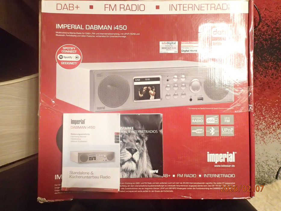 Internet radio  2.1 dif. bluetooth; dab+;spotify (comandat Mures)