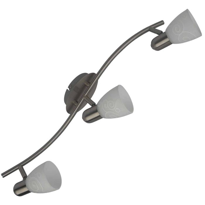 Plafoniera - corp iluminat - crom / alb