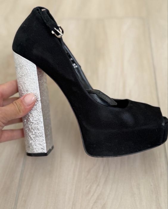 Туфли черный замшевый