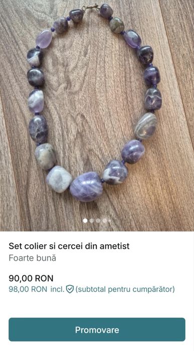Seturi de bijuterii din pietre semipretioase