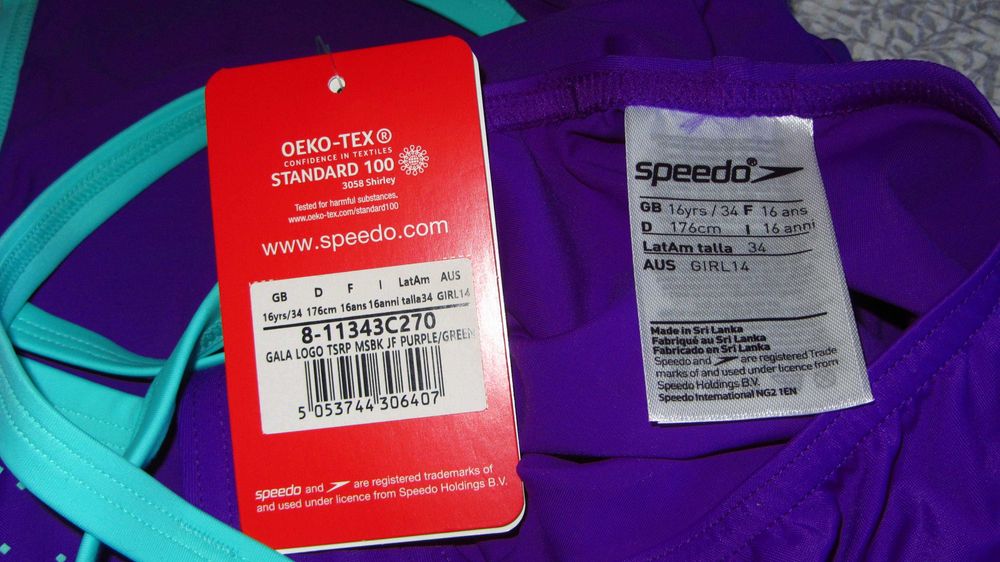 Нов бански Speedo 34 (момичешки размер 176 см/ 16 г)