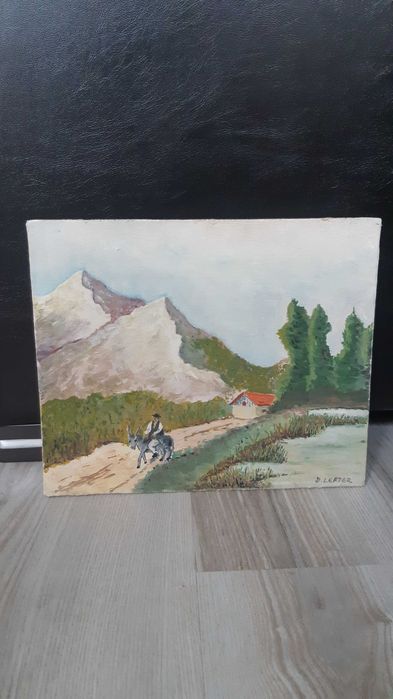 Vând tablou peisaj,pictura pe panza,semnat