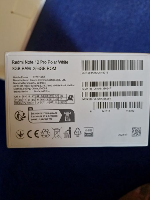 Redmi 12pro 8/256