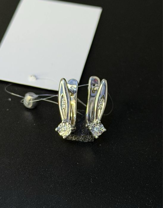 Золото 585  Серьги  масса: 2.52гр