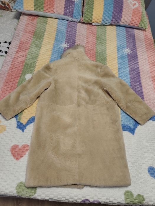 Дамско кожено  палто с Яка