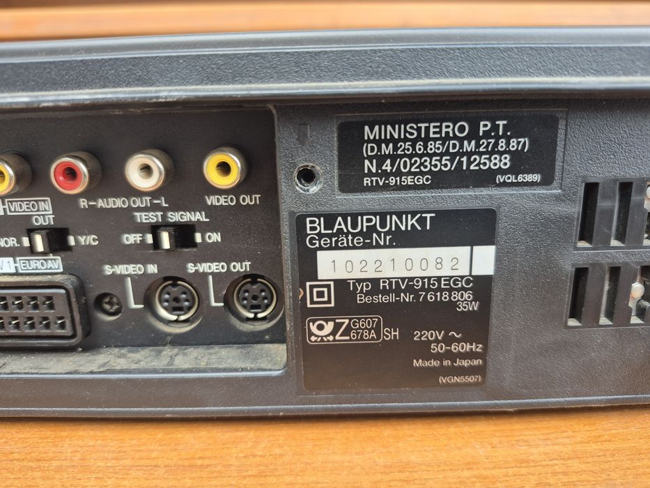 Vând Video recorder S-VHS,Marca Blaupunkt model RTV-915EGC,made in japan