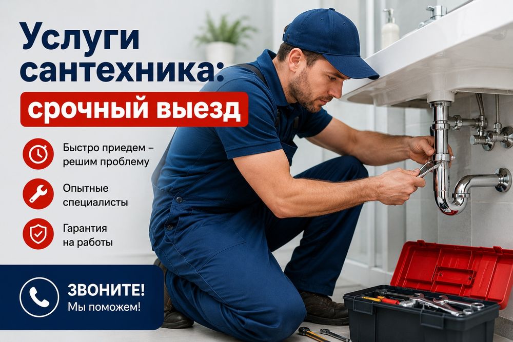 Услуги Сантехника. Все виды сантехнических работ!