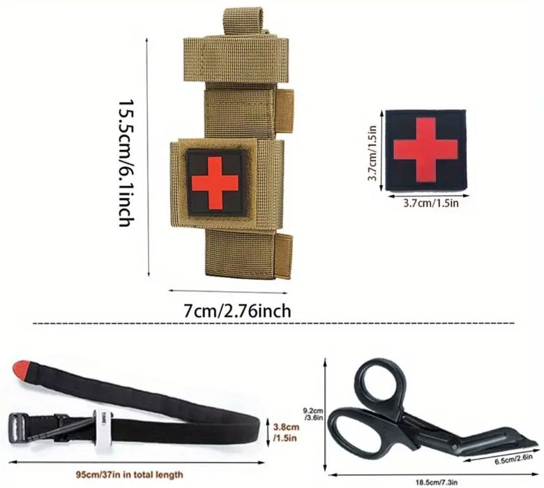 Тактически комплект за бърза помощ-черен
