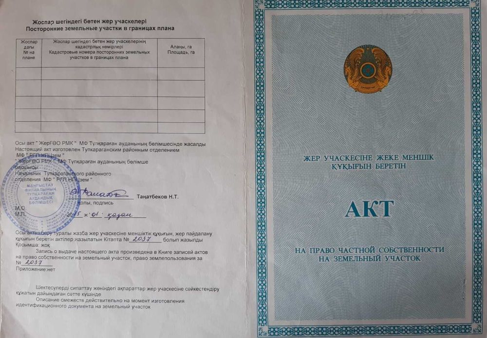 Продается зем.уч. Акшукур 14км