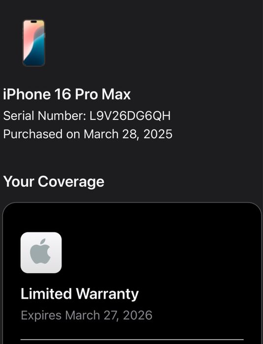 ГАРАНЦИОНЕН!!! Apple iPhone 16 Pro Max, 512GB, 5G, Desert Titanium