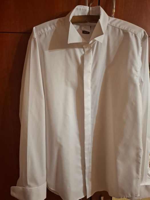 Camasa alba de ceremonie Slim Fit
