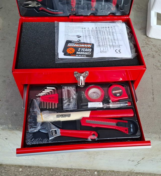 Bruder Mannesmann метална кутия с инструменти-155 части