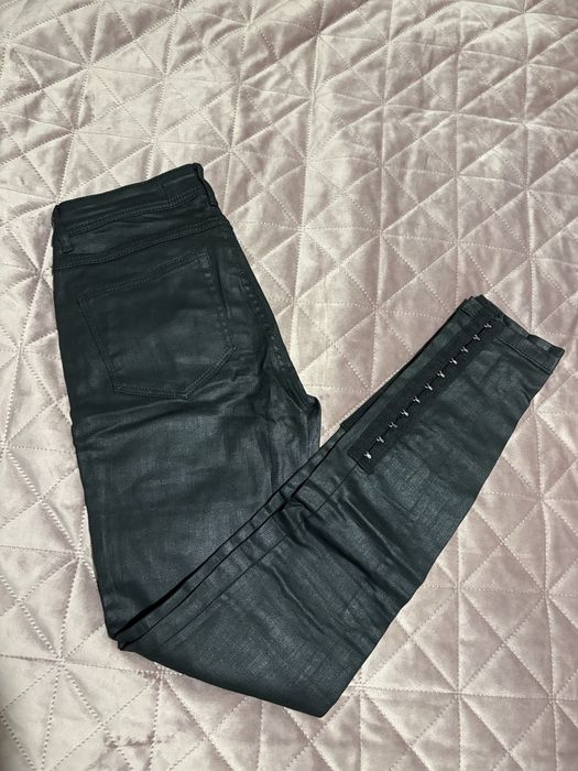 Zara Черен готин промазан пантаон