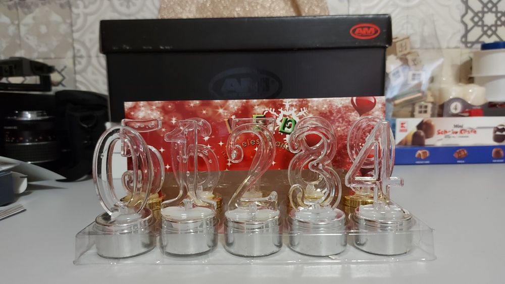 Set de numere multicolore -led