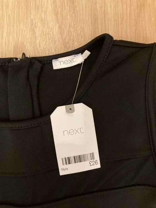 Черна рокля next, 16г., 168 см., S, нова