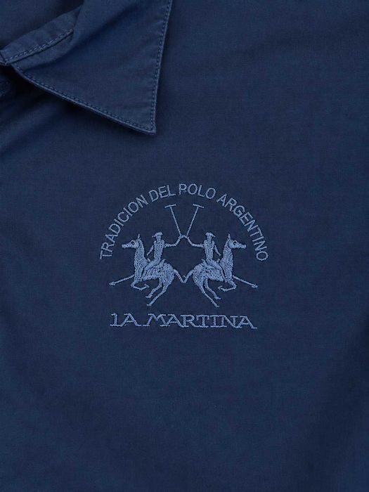 Cămașă damă La Martina Buenos Aires bleumarin cu logo brodat și croială cambrată Mărimea XL