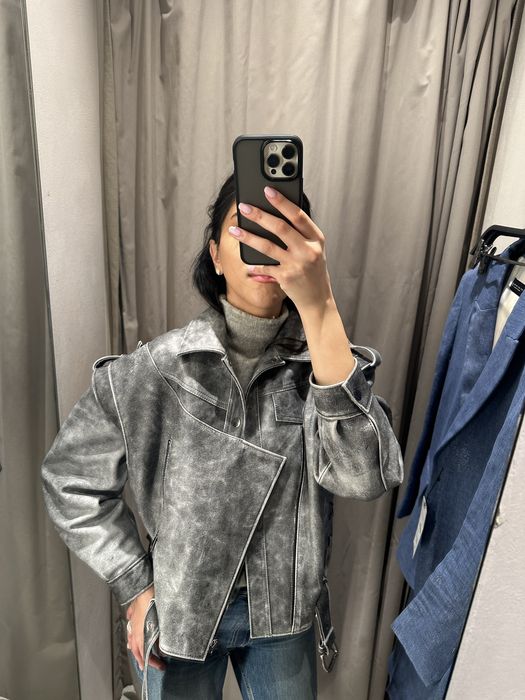 Geaca stil manokhi piele naturala