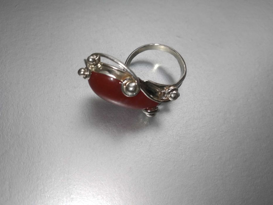 Эксклюзивное серебряное кольцо с СЕРДОЛИК ом