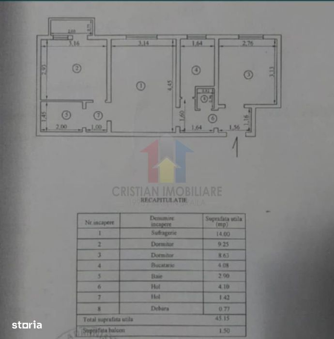 3 camere, etaj 2, Disponibil Imediat, Obor