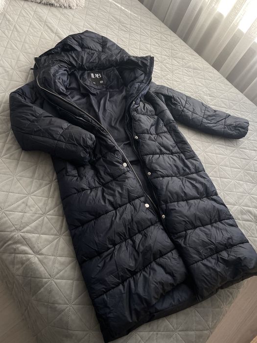 Тъмно синьо зимно яке