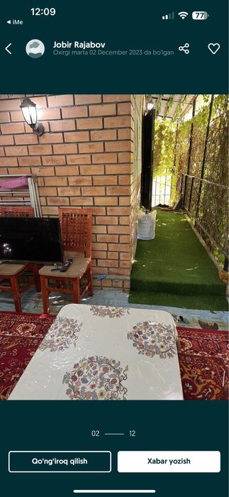 yunsobod 10 kv 1 xonali uy arzon narxda