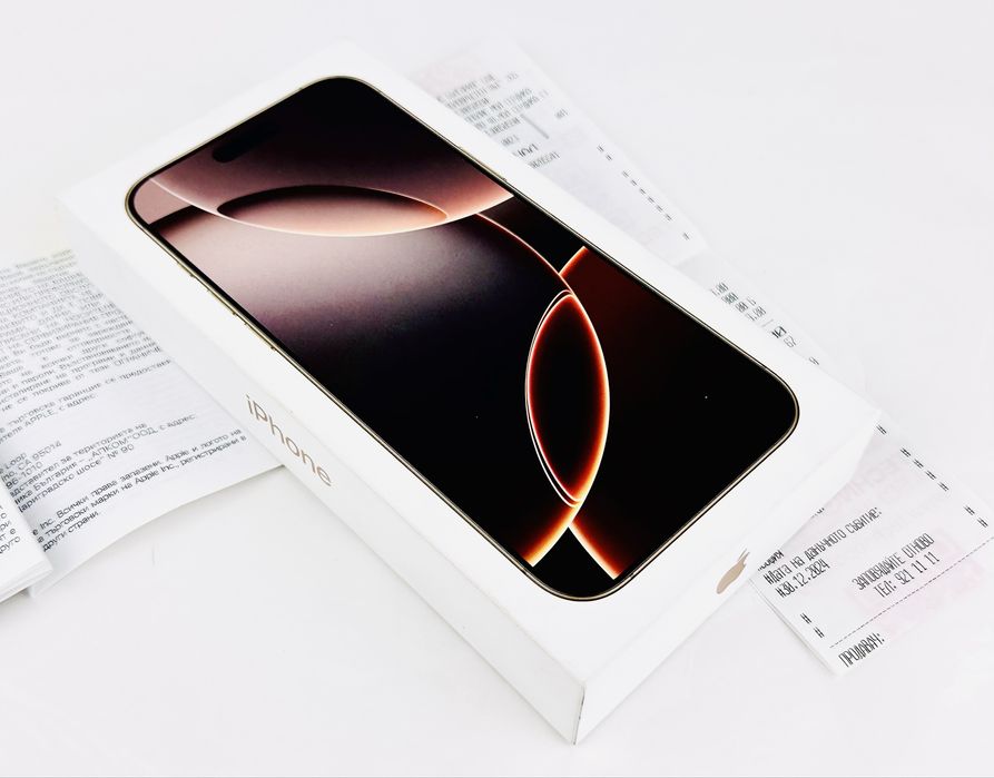 НОВ! Apple iPhone 16 Pro Max 256GB Desert 2г. Гаранция!
