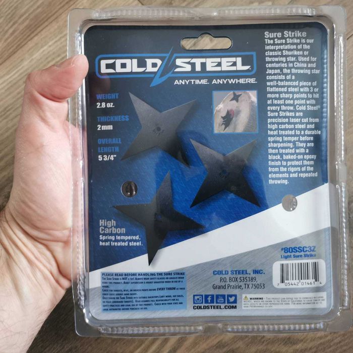 Шурикени (звезди) за хвърляне Cold Steel Sure Strike (3 Pack)