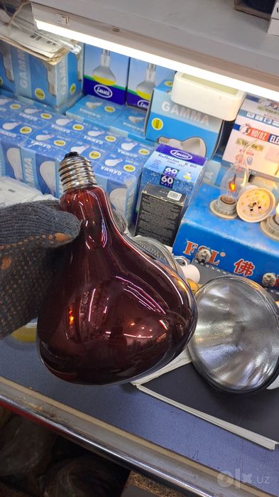Лампа инфракрасная. Lampa qizil 100вт.150вт.250вт.275вт