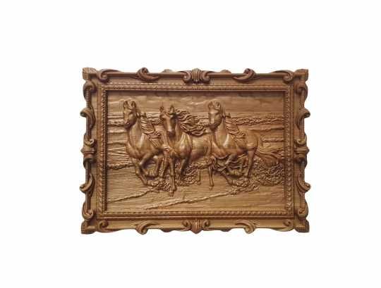 Tablou sculptat din lemn de cireș