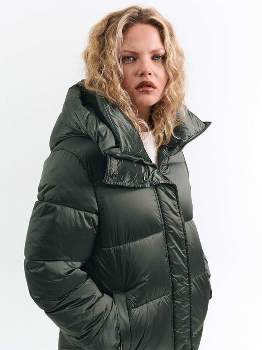 Дамско зимно яке , дълго яке ватирано